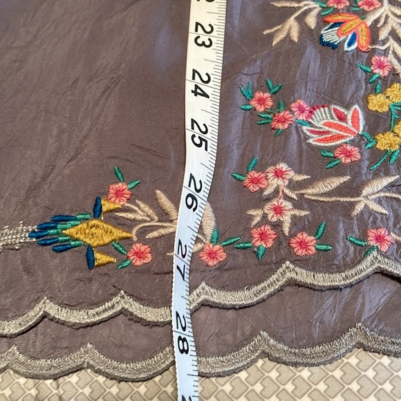 JOHNNY WAS Gray Rayon tunic with Embroidery size XS - Picture 10 of 11